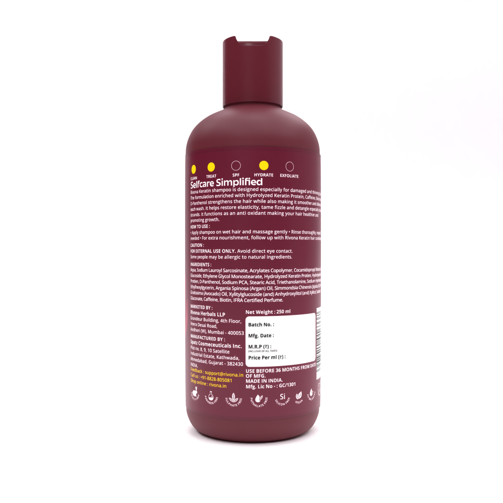 Rivona Naturals Keratin Therapy Shampoo - Distacart