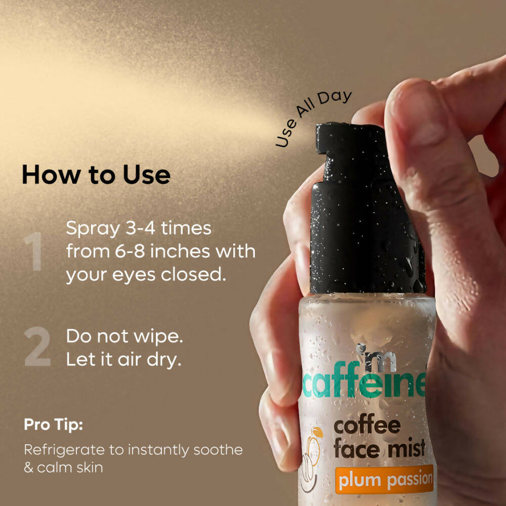 mCaffeine Plum Passion Hydrating Coffee Face Mist - Distacart