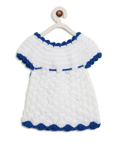 ChutPut Hand knitted Crochet Elsa Dress with Cap - White - Distacart