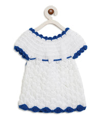 Thumbnail for ChutPut Hand knitted Crochet Elsa Dress with Cap - White - Distacart