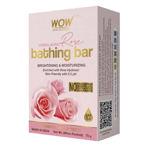 Wow Skin Science Himalayan Rose Bathing Bar - Distacart
