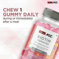 Thumbnail for Swisseme Biotin Gummies With Vitamin B12, C & E For Healthy Hair & Nails - Distacart