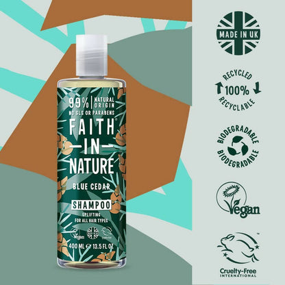 Faith In Nature Blue Cedar Shampoo - Distacart