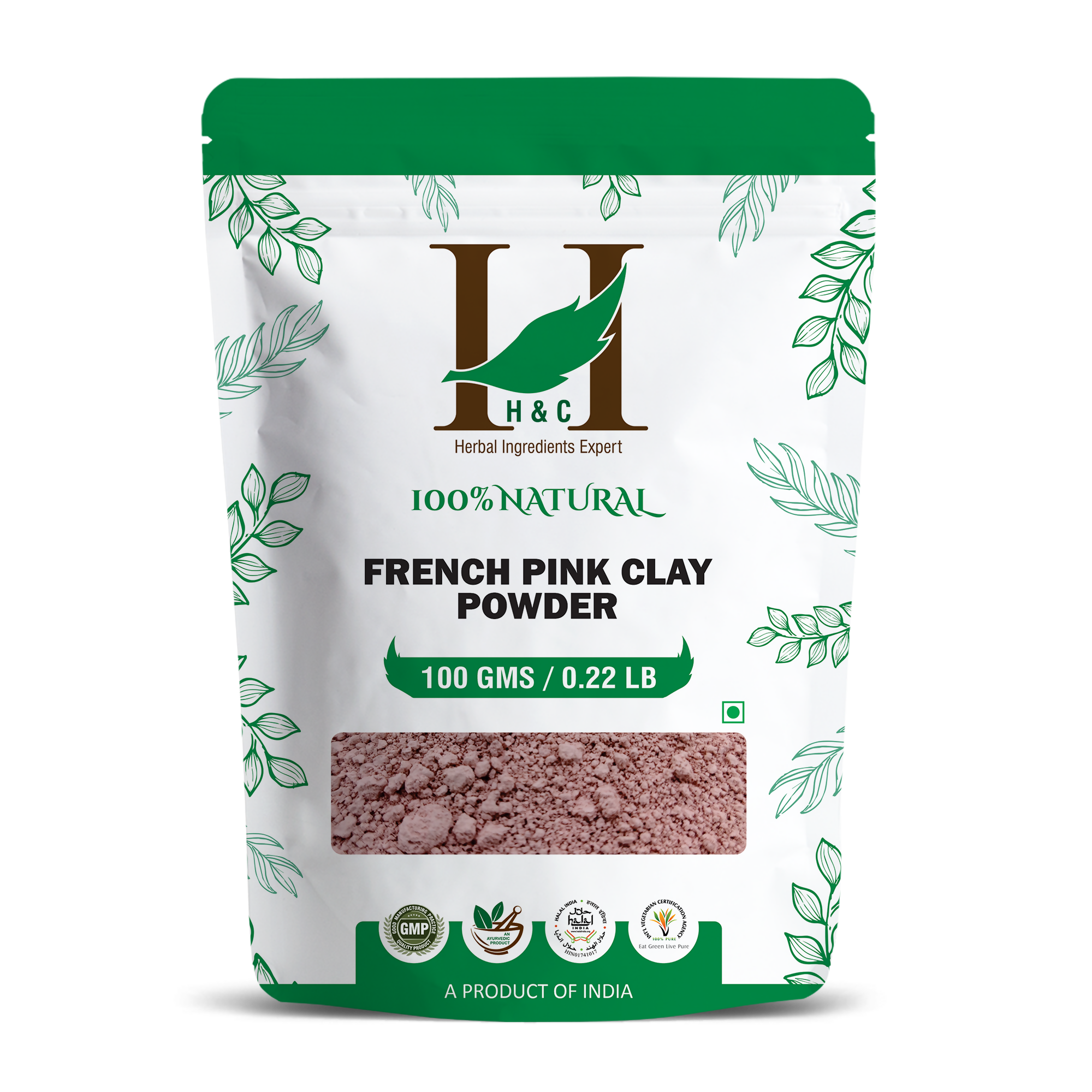 H&C Herbal French Pink Clay Powder - Distacart