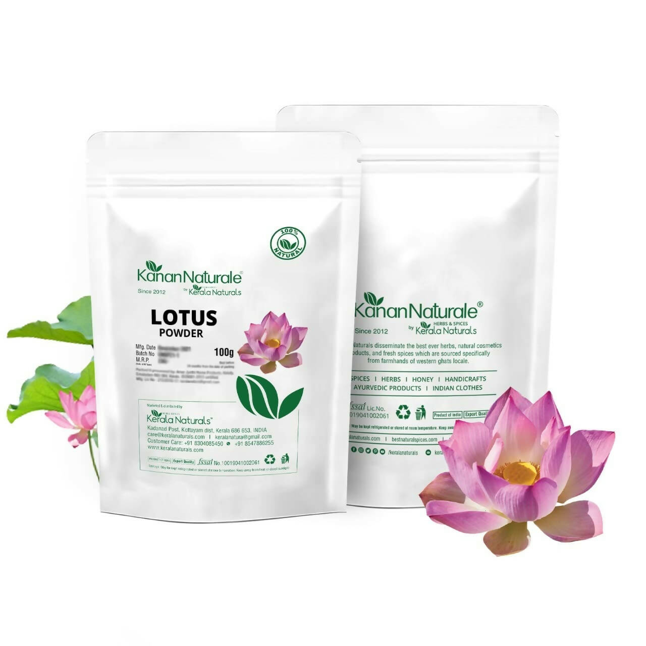 Kerala Naturals Lotus Powder - Distacart