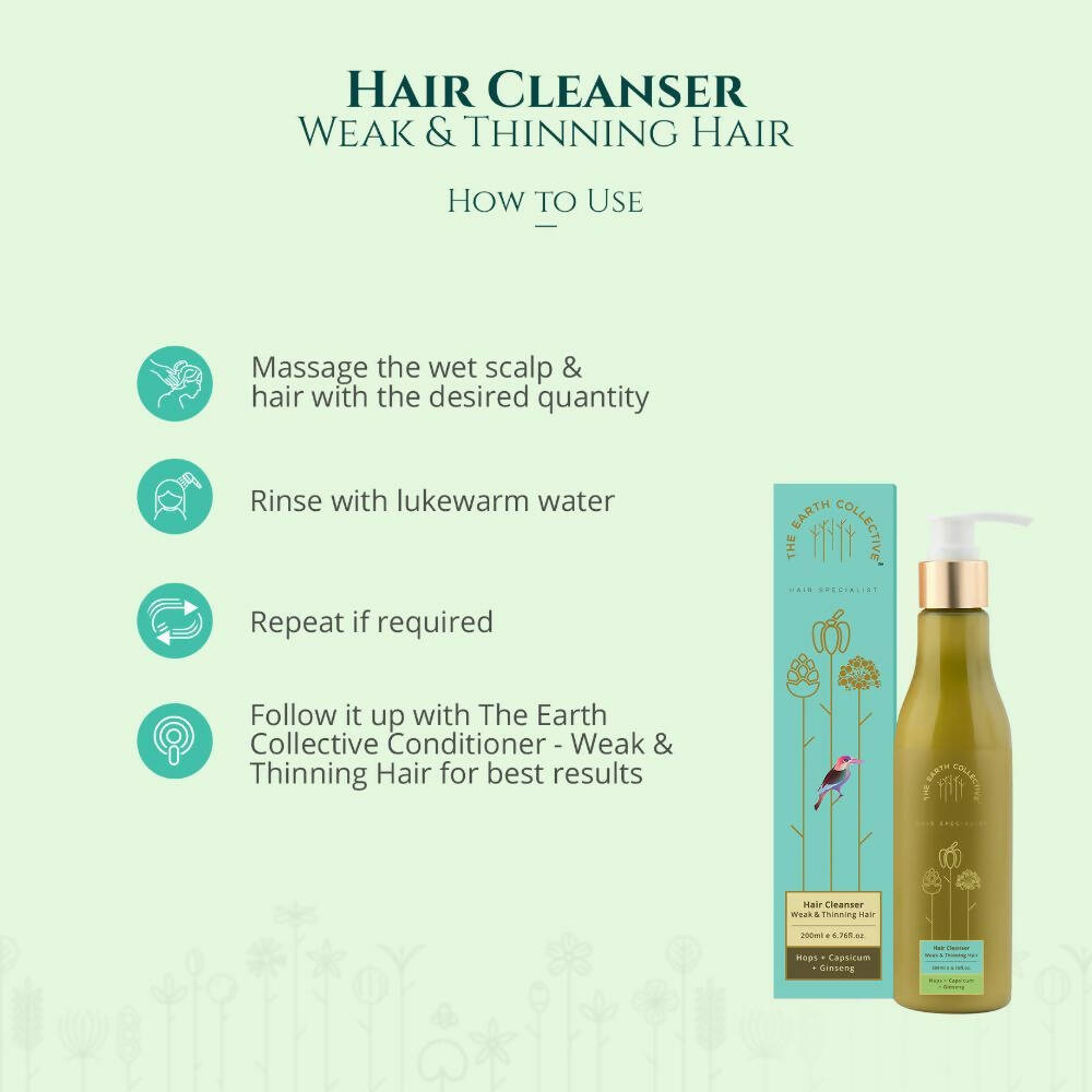 The Earth Collective Hair Cleanser - Weak & Thinning Hair - Distacart