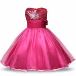 Thumbnail for Asmaani Baby Girl's Pink Satin A-Line Maxi Full Length Dress (AS-DRESS_22042) - Distacart