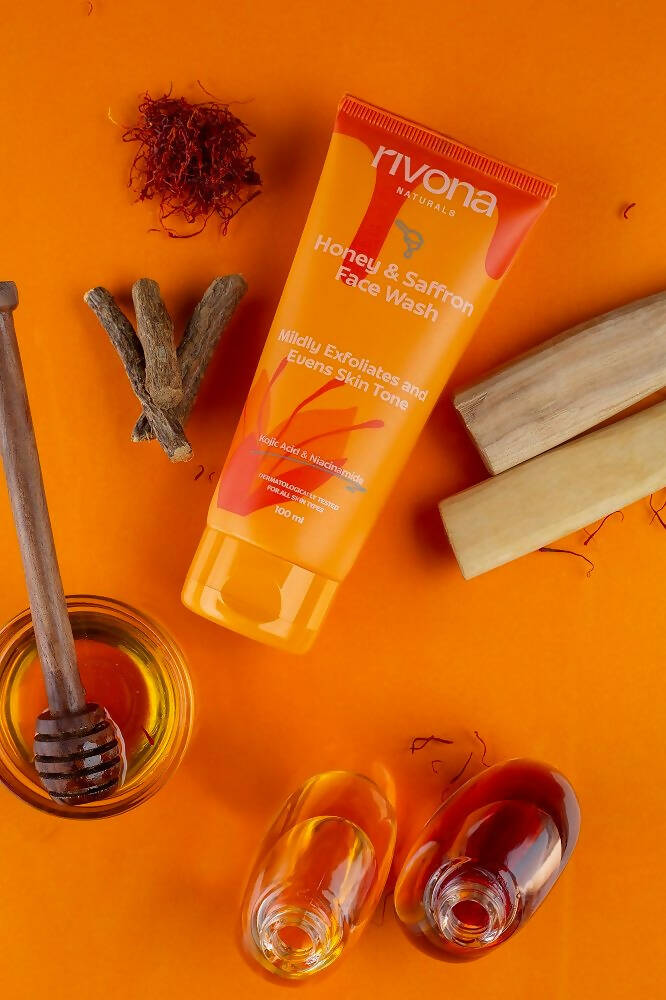 Rivona Naturals Honey & Saffron Face Wash - Distacart