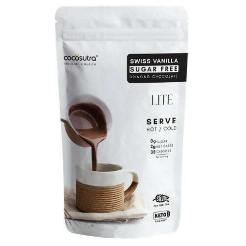 Cocosutra Lite - Sugar Free Drinking Chocolate Mix - Swiss Vanilla - Distacart