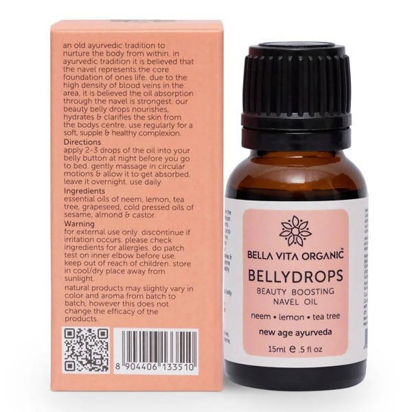 Bella Vita Organic Belly Drops Beauty Boosting Navel Oil - Distacart