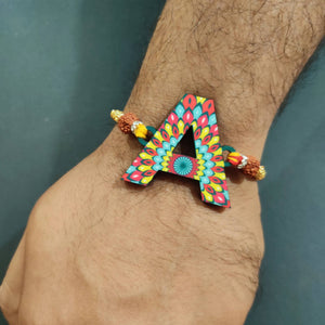 Bhai Please Alphabet A Rakhi - Distacart
