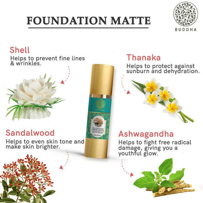 Buddha Natural Liquid Foundation Matte Warm Mocha - Distacart