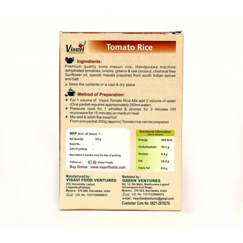 Visavi Tomato Rice - Distacart