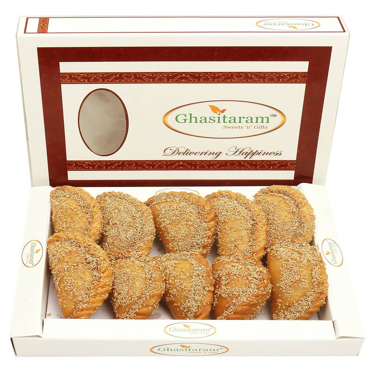 Ghasitaram Holi Sweets - Roasted Khus Khus Gujiya - Distacart