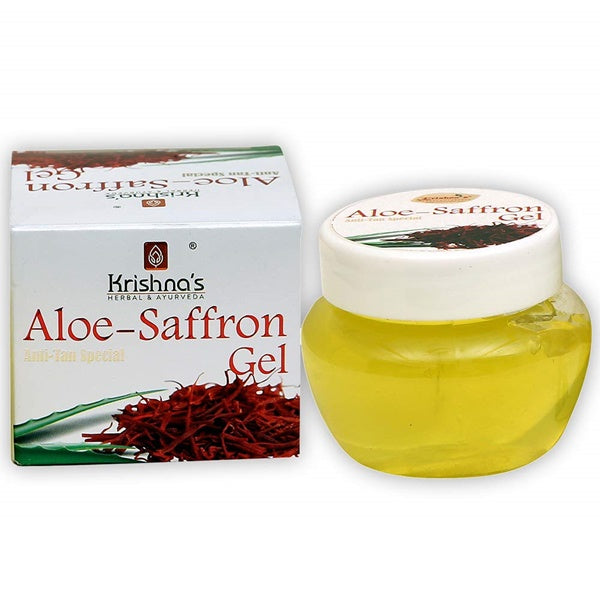 Krishna's Herbal & Ayurveda Aloe Vera Saffron Gel (100 gm)