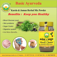 Thumbnail for Basic Ayurveda Karela & Jamun Herbal Mix For Sugar Control Benefits