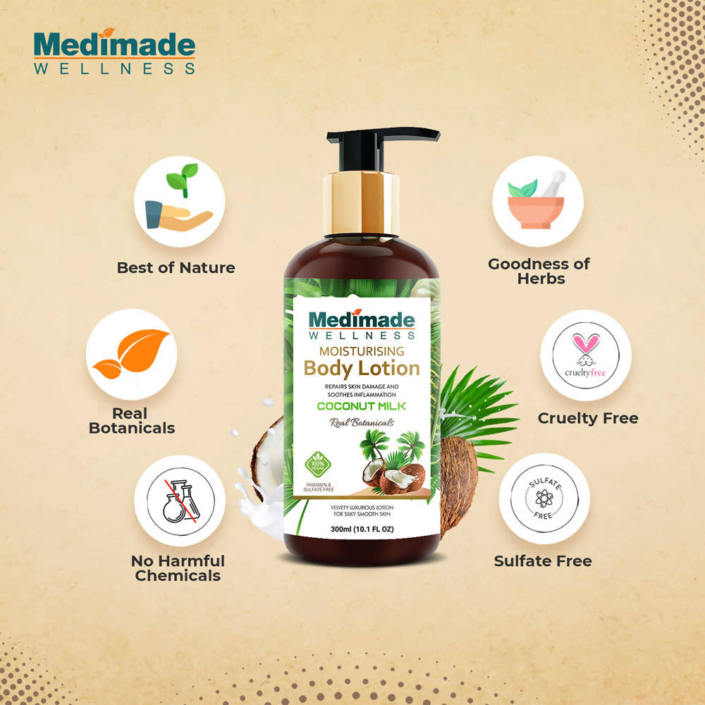 Medimade Wellness Moisturising Body Lotion With Coconut Milk - Distacart