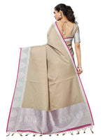 Thumbnail for Mimosa Women's Banarasi Art Silk Brown Saree - Distacart