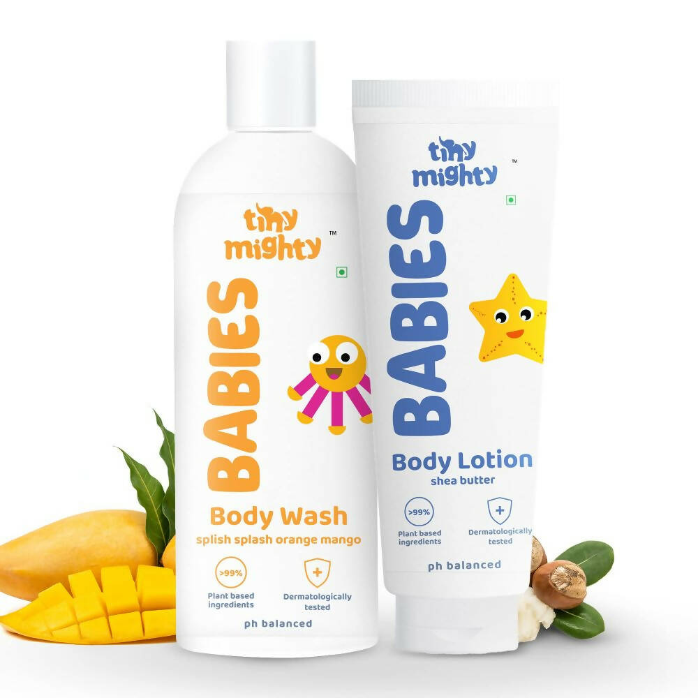 Tiny Mighty Baby Body Wash And Body Lotion Combo - Distacart