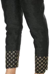 Thumbnail for Mominos Fashion Moeza Silk Black Color Pant