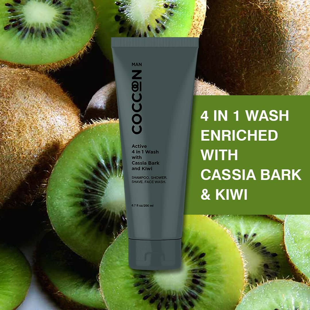 Coccoon Man Active 4 In 1 Wash With Cassia Bark & Kiwi - Distacart