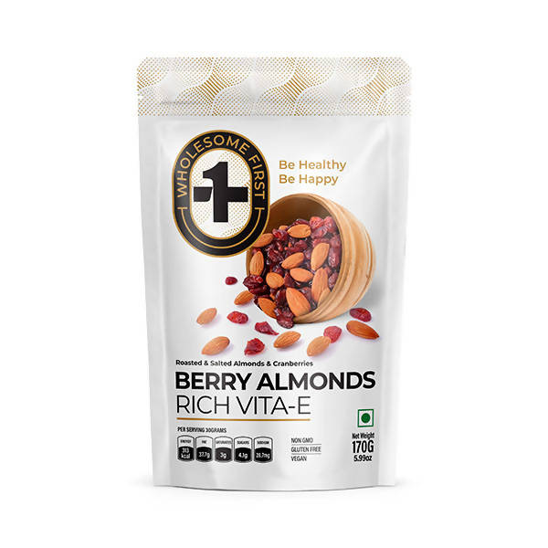 Wholesome First Roasted & Salted Berry Almonds - Distacart