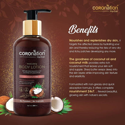 Coronation Herbal Coconut Milk Body Lotion - Distacart