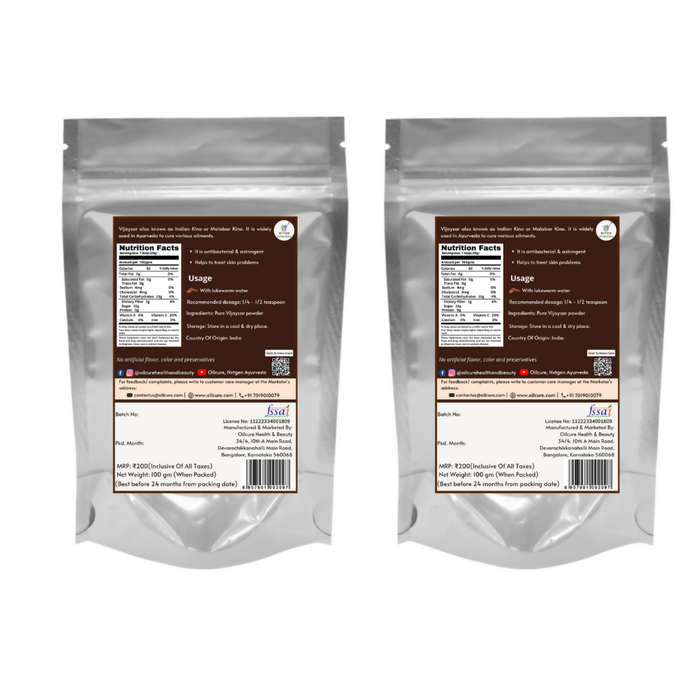 Nxtgen Ayurveda Vijaysar Powder - Distacart