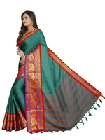 Thumbnail for Vamika Banarasi Silk Rama Green Weaving Saree
