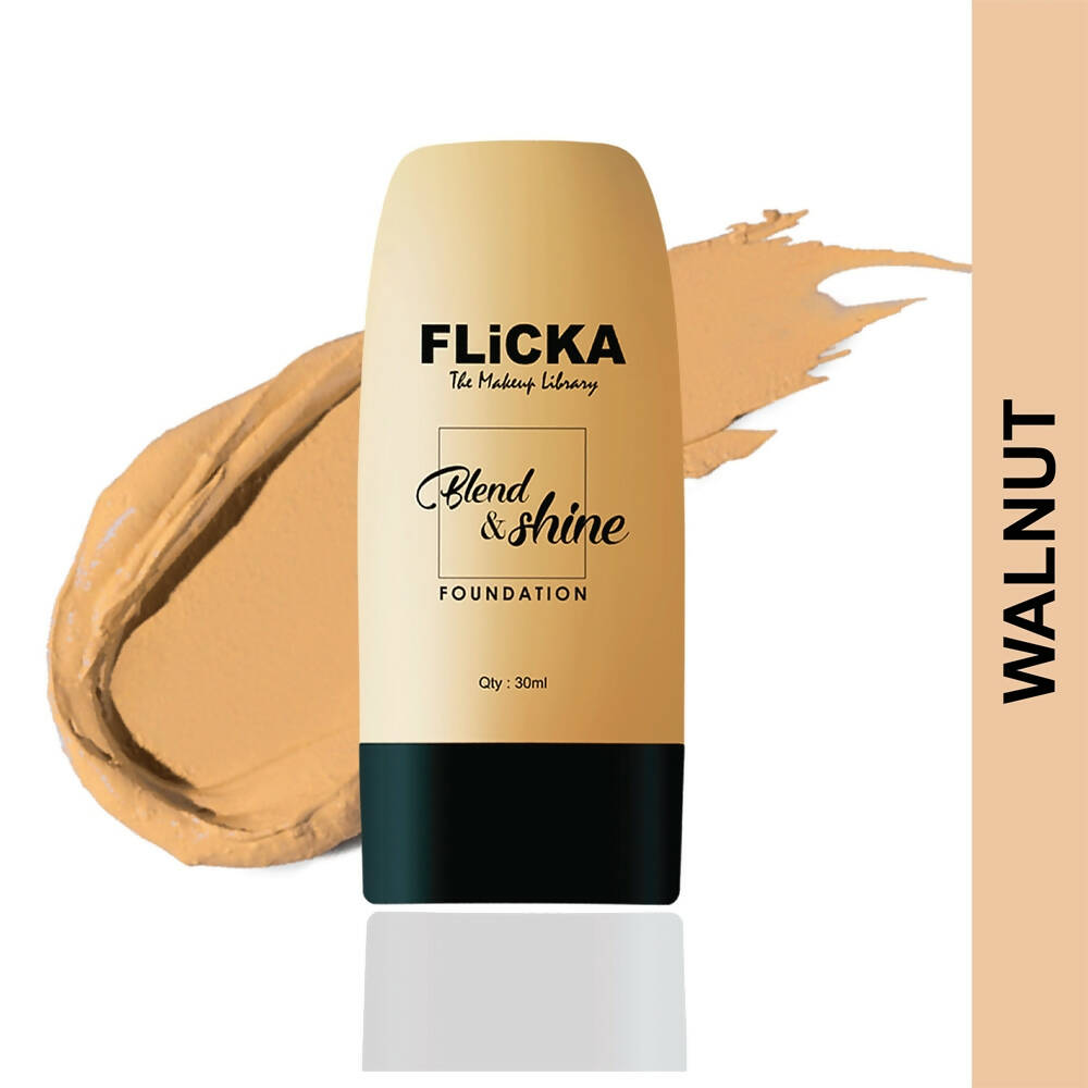 Flicka Blend & Shine Foundation - Walnut - Distacart