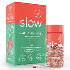 Wellbeing Nutrition Slow | Hair, Skin & Nails Capsules - Distacart