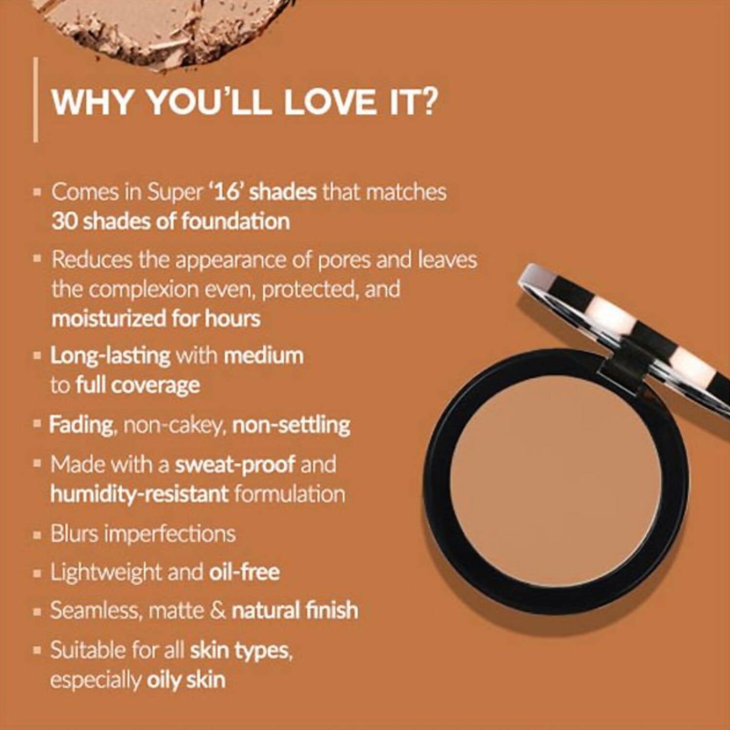 Colorbar 24Hrs Wear Weightless Powder Foundation Pf 9 - Distacart