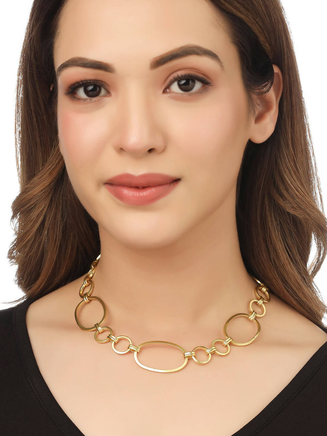 NVR Women Gold Plated Statement Necklace - Distacart