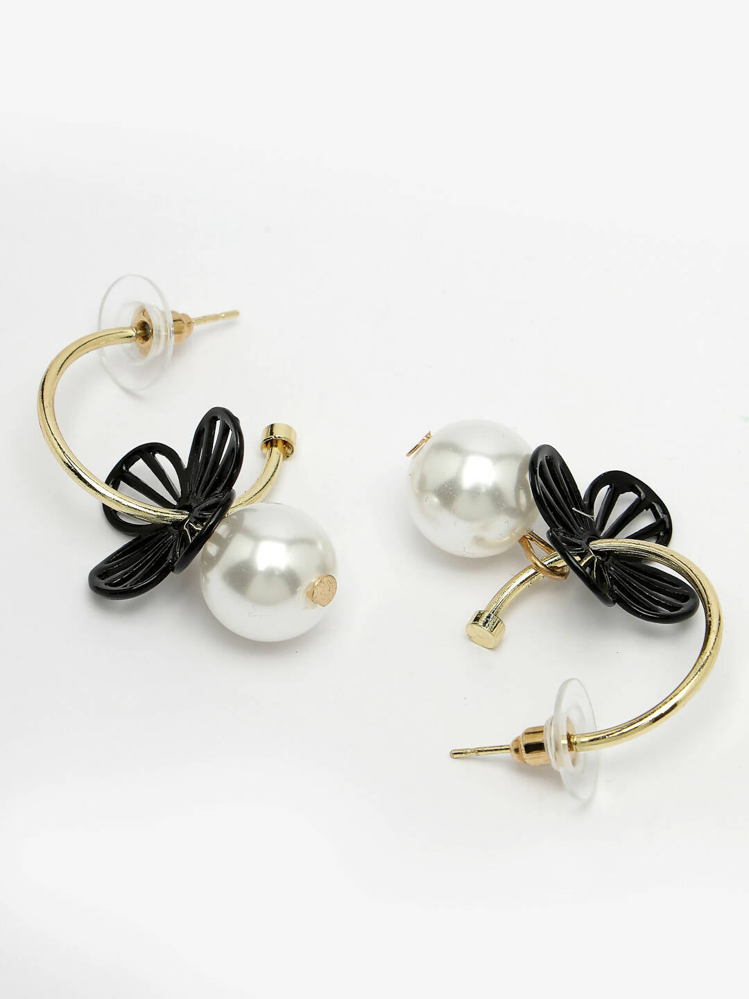 NVR Women Gold-Toned Teardrop Shaped Drop Earrings - Distacart