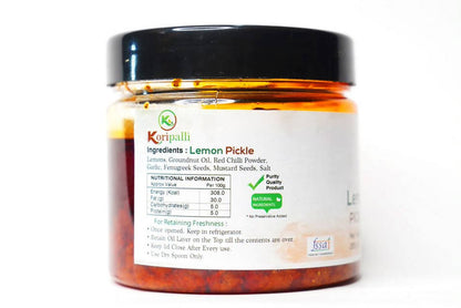 Koripalli Pickles Lemon Pickle