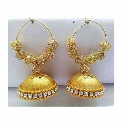 Yellow with Gold Color Beads Earrings - Distacart