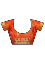 Thumbnail for Mimosa Women's Kanchipuram Art Silk Orange Saree - Distacart