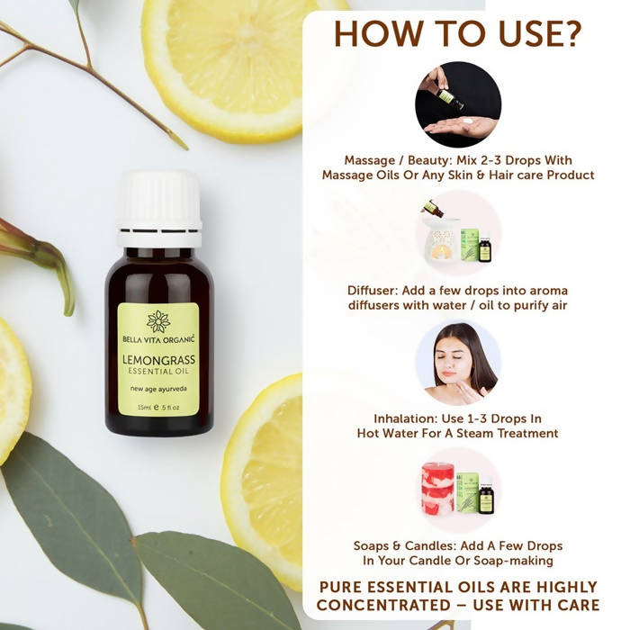 Bella Vita Organic Lemongrass Essential Oil - Distacart