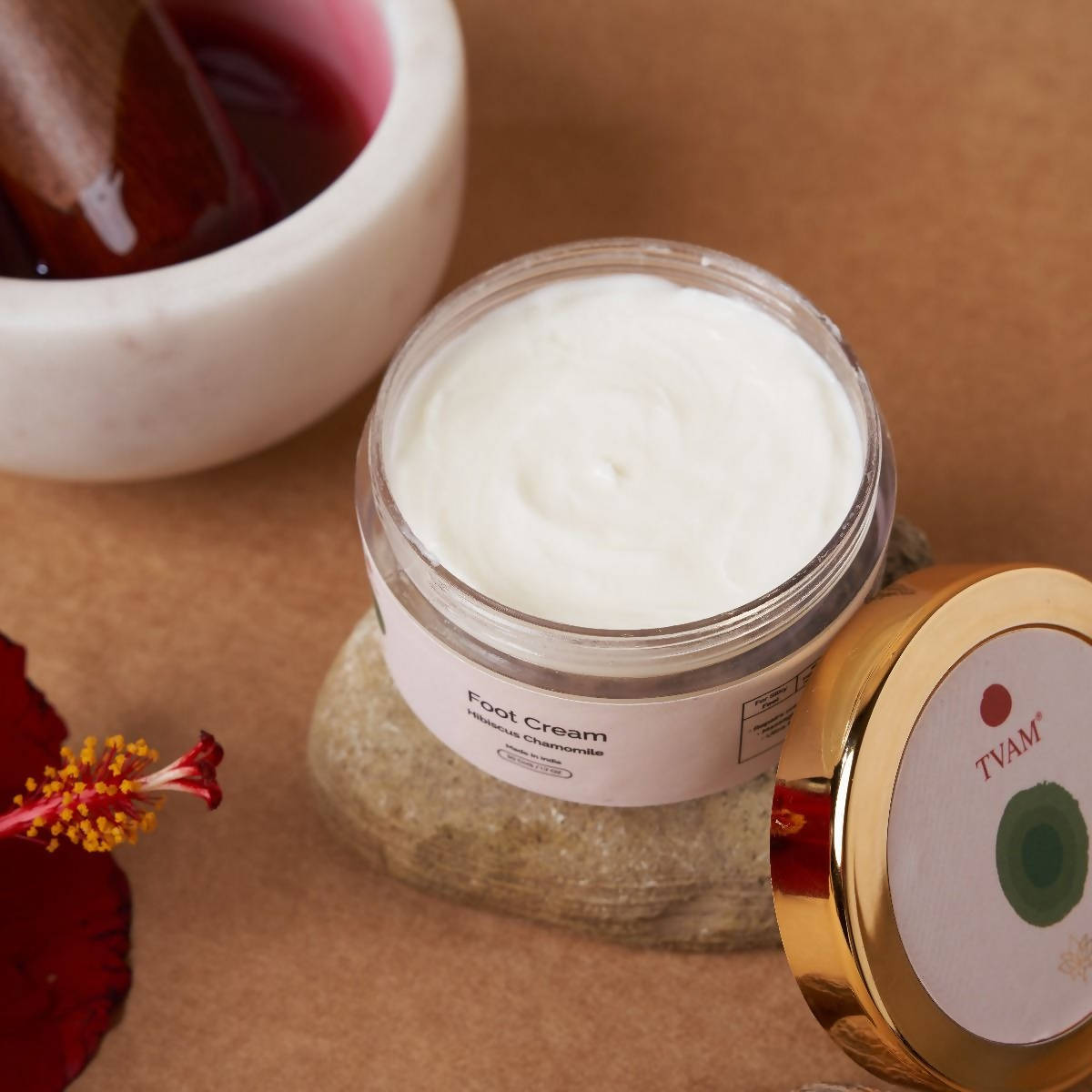 Tvam Hibiscus Chamomile Foot Cream - Distacart