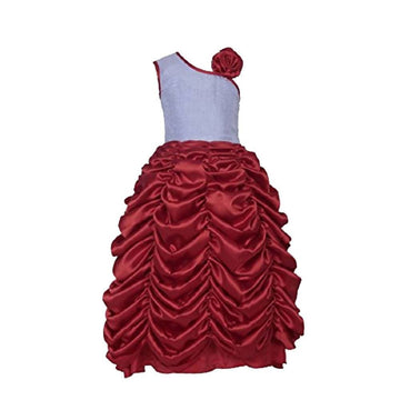 Asmaani Baby Girl Multi-Color Satin A-Line Maxi Full Length Dress (AS-DRESS_22033) - Distacart