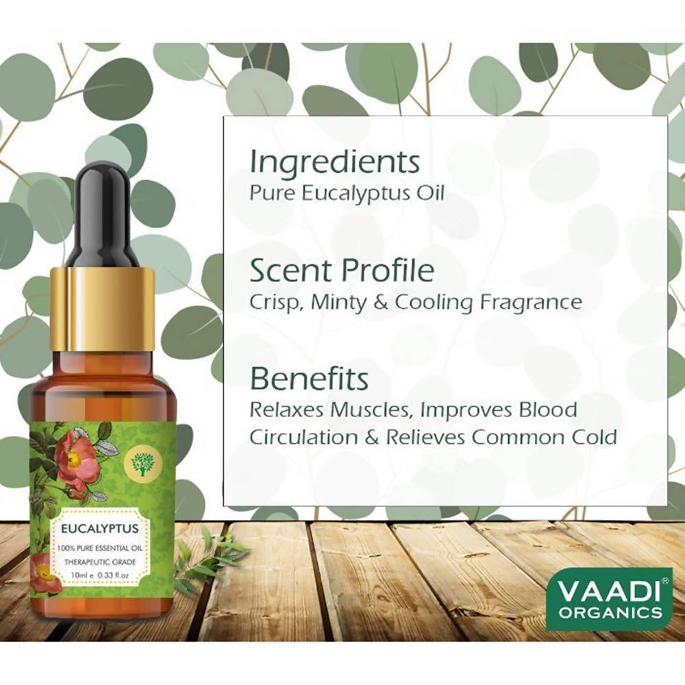 Vaadi Herbals Eucalyptus 100% Pure Essential Oil Therapeutic Grade - Distacart