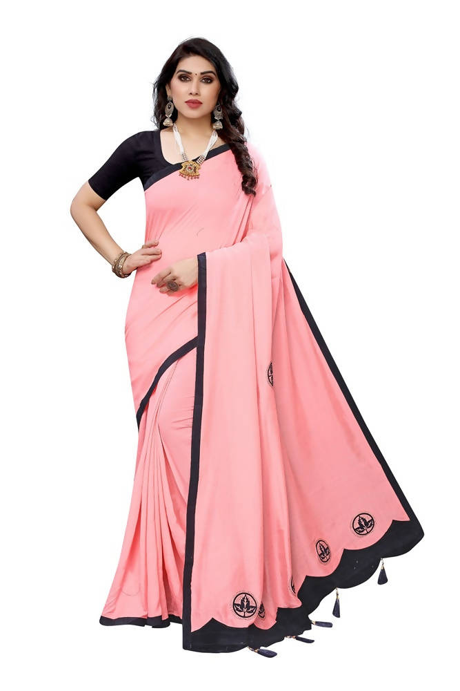 Vamika Designer Peach Dola Silk Saree