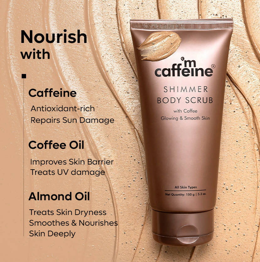 mCaffeine Shimmer Body Scrub with Coffee - Distacart