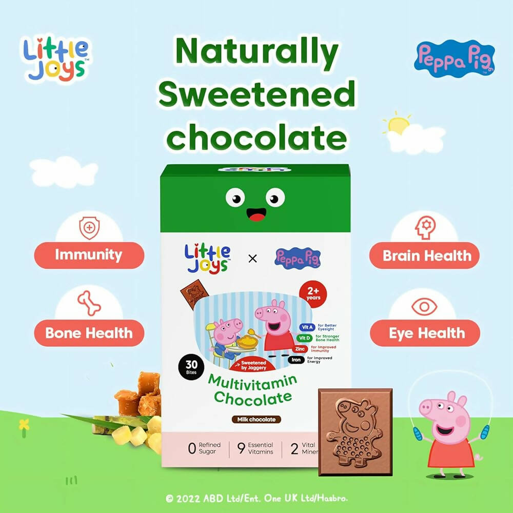 Little Joys x Peppa Pig Multivitamin Milk Chocolate for Kids (2-12 yrs) - Distacart