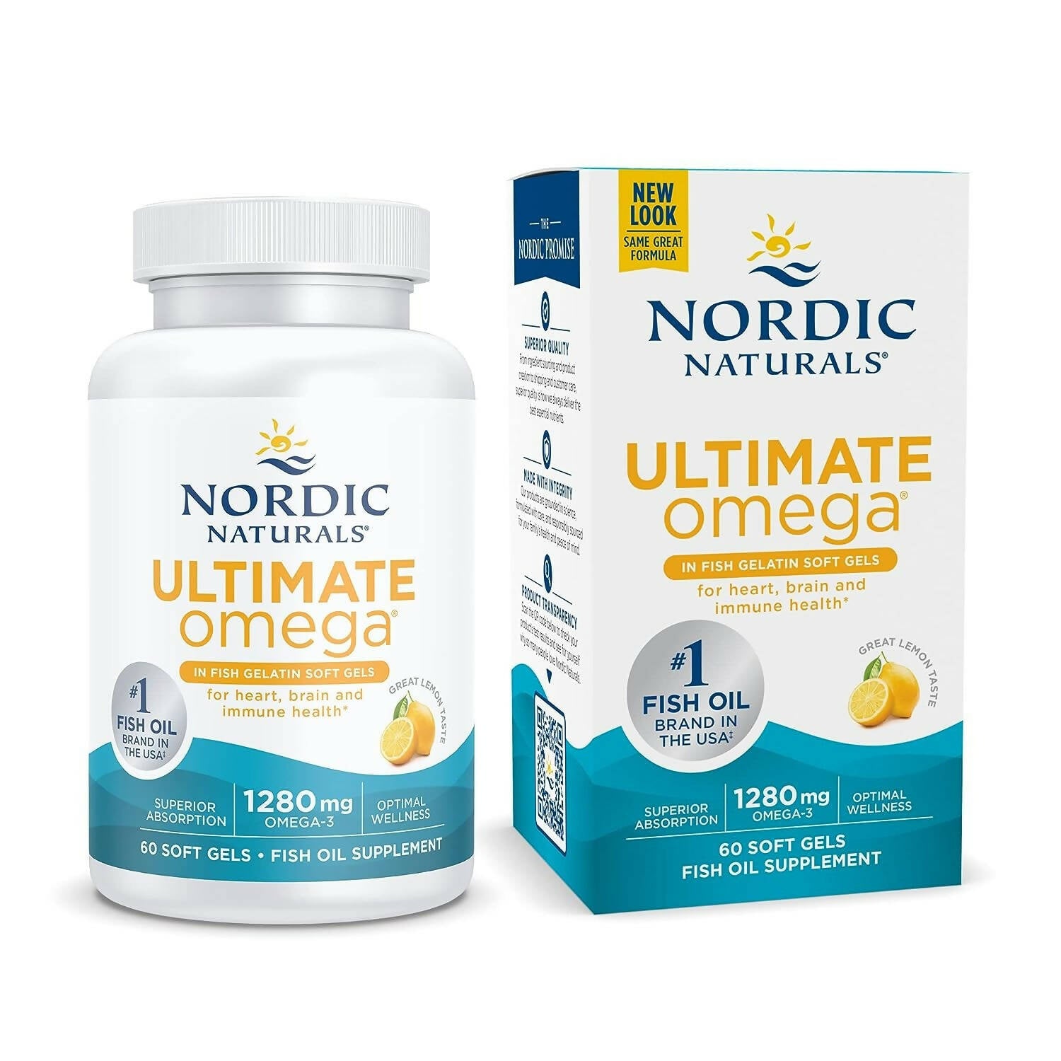 Nordic Naturals Ultimate Omega in Fish Gelatin Softgels - Lemon Flavor - Distacart