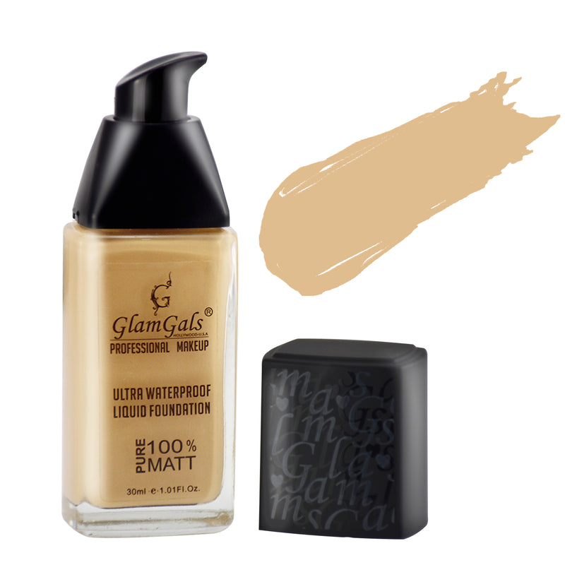 Glamgals Hollywood-U.S.A Matte Finished Ultra Water Proof Liquid Foundation, Beige - Distacart
