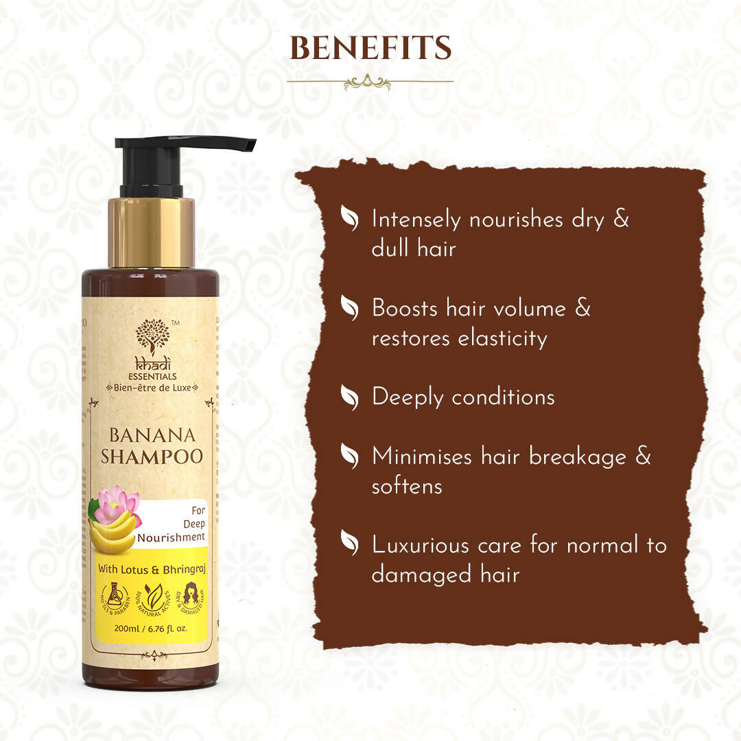 Khadi Essentials Banana Shampoo - Distacart
