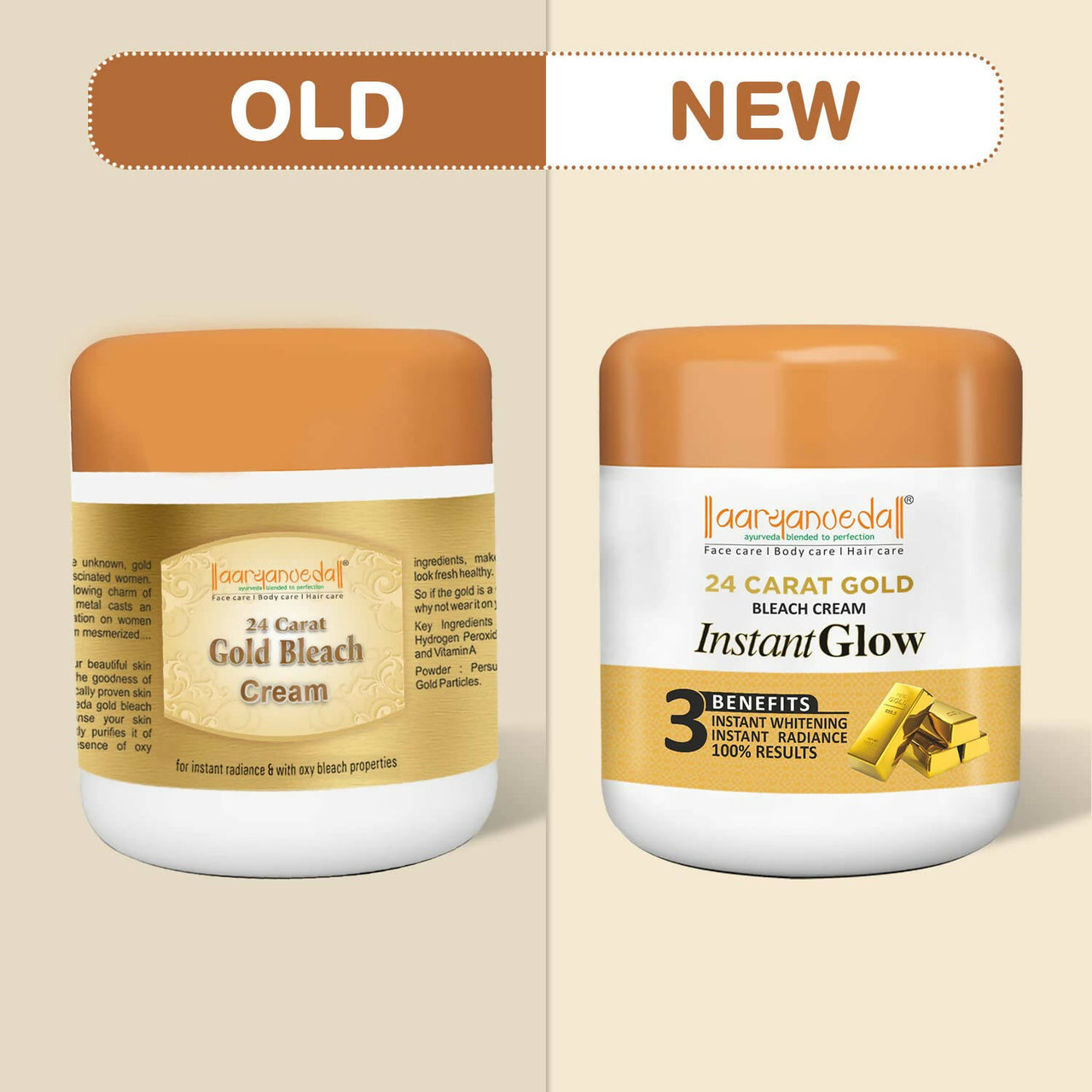 Aaryanveda 24 Carat Gold Bleach Cream - Distacart