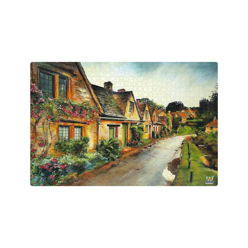 Webby Wooden Mediterranean Village Jigsaw Puzzle - 1000 Pcs - Distacart