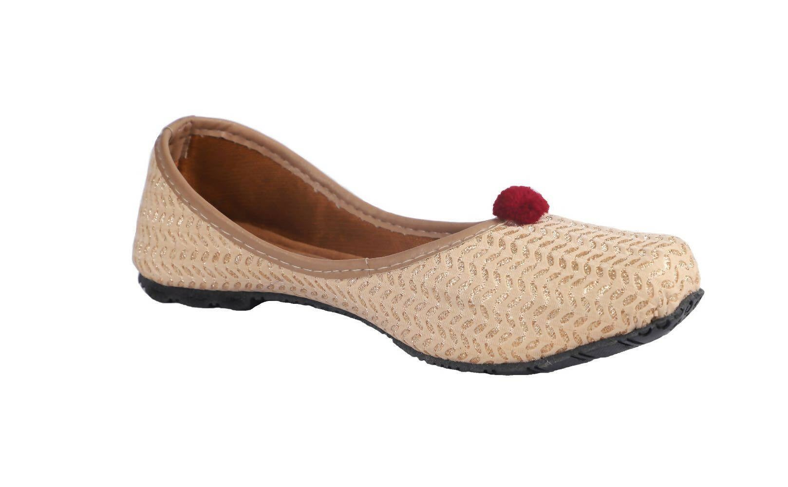 Tiny Bugs Girls Ethnic Wear Juttis - Gold - Distacart